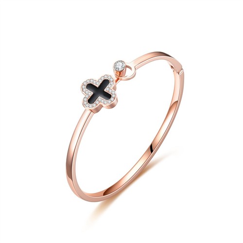 Damen armreif kleeblatt metall - armreif,