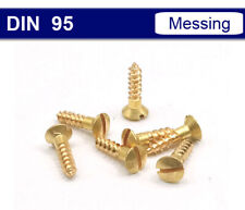 Linsensenk-Holzschrauben DIN 95 mit Schlitz Ø 2-8 mm Senkkopf Linsenkopf Messing