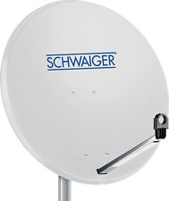 Schwaiger SAT Spiegel Stahl 75cm Satellitenschüssel HD tauglich hellgrau