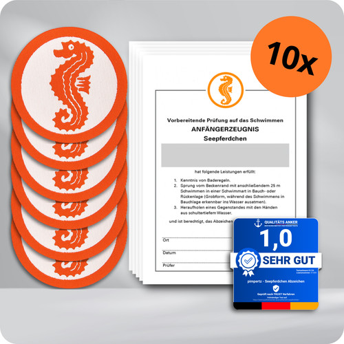 10x seepferdchen abzeichen - seepferdchen®, +
