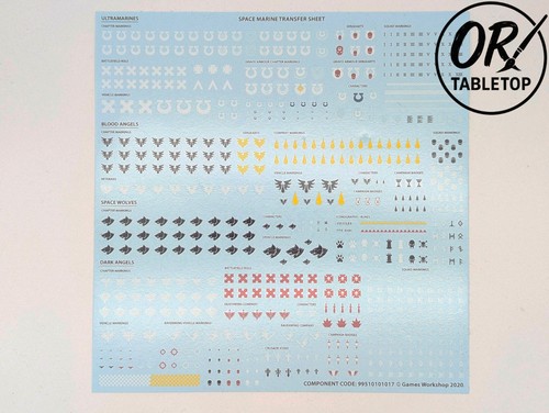 Space marine transfer sheet - space,