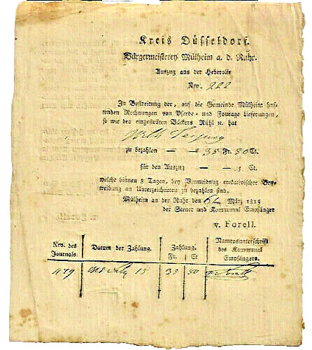 1815 bürgermeisterei mülheim - 1815,