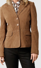 Velourlederjacke Lederjacke Jacke Damenjacke Lederblazer Ziegenleder 44 48 50