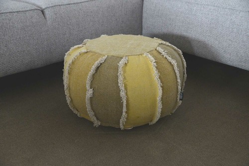 Sitzkissen pouf gelb - gelb,, 70er