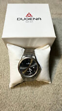 Dugena 4460513 Herrenuhr Gent Titan Zifferblatt Anthrazit Armband Silber