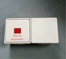 Kombination Kontrollschalter /Heizungsnotschalter und Feuchtraum Steckdose Jung 