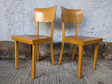 50er Vintage Esszimmer Stuhl Frankfurter Küchenstuhl Kneipenstuhl Holzstuhl 1/18