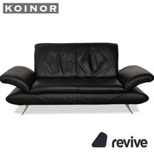 Koinor Rossini Leder Zweisitzer Schwarz manuelle Funktion Sofa Couch