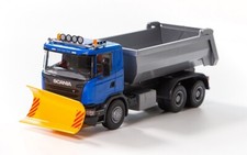 Emek 15504 - Scania G Kipper Lkw mit Schneepflug - Dump Truck blau - 1:25
