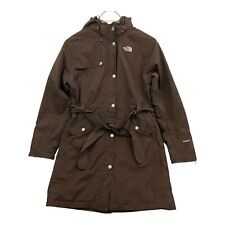 The North Face Jacke Parka Mantel Damen M Braun Kapuze Gürtelschleife Polyester