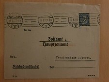 Brief Dienstmarke D 32 1922 Berlin Branntwein Amt an Zollamt Freudenstadt 