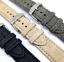 Uhrband Canvs Uhrenarmband Vegan beige schwarz grau 18, 20, 22mm von Fluco  / 52