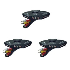 3X 3-Wege-Audio-Video-AV-Umschalter, Wahlbox, Splitter-Umschalter mit Kabel6147