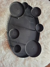  Kerzenhalter schwarzes Metall 7 Halterungen