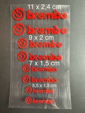 8x Brembo Bremssattel Sticker Aufkleber hitzebeständig  rot