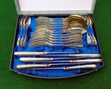 Adel Krone Augsburger Faden Silber Besteck  800  Gabel Löffel Messer