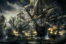 Leinwand Piraten Schiff