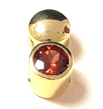 Mini Solitär Granatanhänger Scala 585 er Gold Anhänger 1,3 cm Granat rot