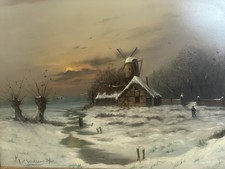 Ölgemälde Winterlandschaft