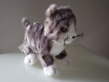 IKEA "LILLEPLUTT" Stofftier Kuscheltier Katze Kätzchen grau weiß