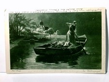 Im Wellenspiegel von Karl Rupp. Alte Ansichtskarte / Postkarte / Künstlerkarte s