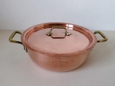 Kupfer-Topf Kochtopf Serviertopf mit Deckel Edelstahl Ø 21 cm Kochen Chr. Wagner