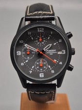 Ascot Chronograph Herren Uhr – Schwarzes Design mit sportlichen Akzenten