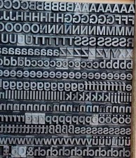 Bleischrift 10,5 mm Bleisatz Buchdruck Handsatz Bleiletter Steckschrift Lettern