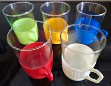 5er Set DDR Teegläser Plastik