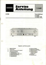 GRUNDIG Service Manual für V 1000 Verstärker