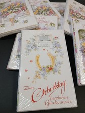 10 x 10  (100 Stück) Geburtstagskarten mit Umschlag