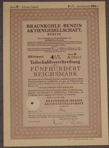 Braunkohle-Benzin