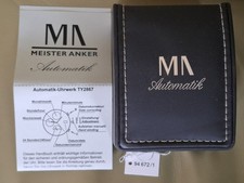 Meister Anker Vintage Automatik Armbanduhren- Box und Papiere Ohne Uhr 