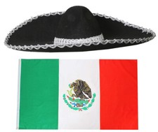 SCHWARZER FILZ SOMBRERO HUT