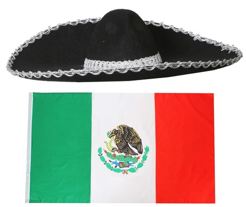 Schwarzer filz sombrero - schwarzer,