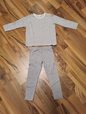 2tlg.Set 98/104 IMPIDIMPI Ringel-Langarmshirt grau/weiß + PRIMARK Leggings grau