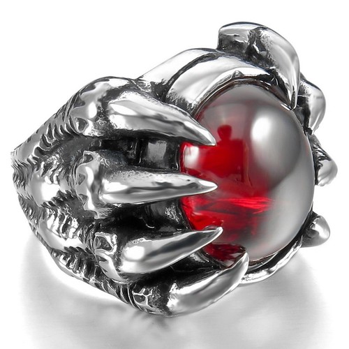 Gothic ring edelstahl - edelstahl, klaue