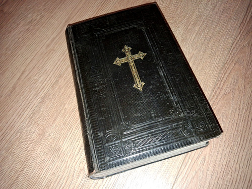 Antik leder bibel oder - leder,