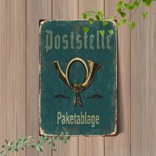 Blechschild Poststelle Post