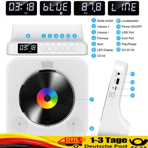 Tragbarer bluetooth player - tragbarer, cd