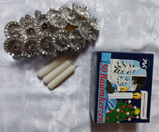 13 Kerzenhalter für Christbaum WIE NEU - mit 41 echten weißen Kerzen Klipphalter