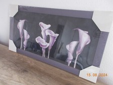 WANDBILD fliederfarbener Blumentraum*78x40x1,8 cm*NEU in OVP*