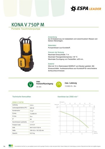 Espa leader kona - espa, 750