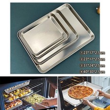 Kuchenblech 4er Edelstahl DIY. Set Rechteckige Ofenblech Backblech