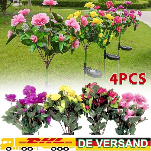 4stück blumen solarlampen led - solarlampen,