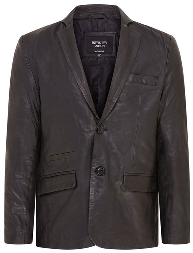 Herren schwarz leder - schwarz,