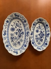 Hutschenreuther Zwiebelmuster 2 x Servierplatten Porzellan Platte Top Zustand