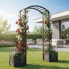 Rankgitter Rosenbogen Schwarz