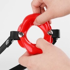 Mund Gag Lippen Silikon Sissy Bimbo Lippe mit Strap O-Ring Restraint Spiel Liebe
