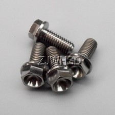 4pcs M6x15mm Titanium Flange